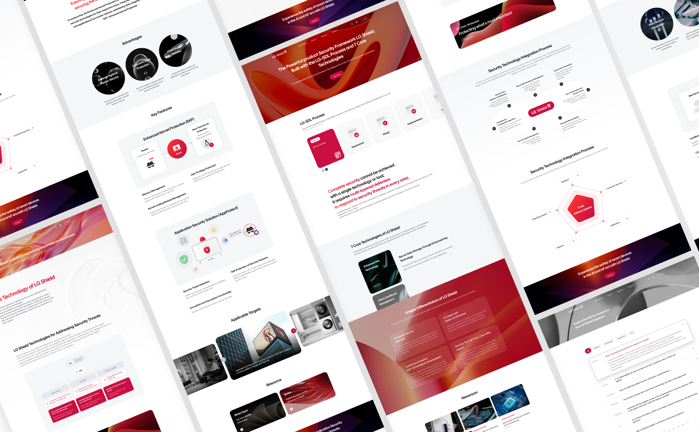 LG Shield 홈페이지 화면