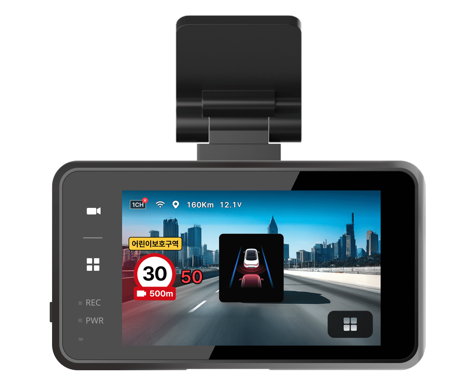 더 넓고 정밀해진 AI ADAS 보조 알림, 차선 이탈, 전방 추돌 등 위험 요소를 AI가 실시간 감지하고, 운전자의 시야를 방해하지 않는 위치와 형태로 필요한 순간에만 시각적으로 안내합니다.경고의 타이밍과 표현 방식은 실제 주행 상황을 기준으로 설계되었습니다.