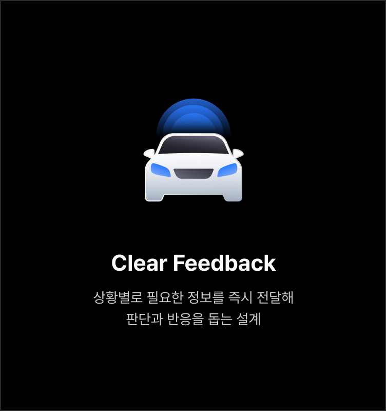 상황별로 필요한 정보를 즉시 전달해판단과 반응을 돕는 설계